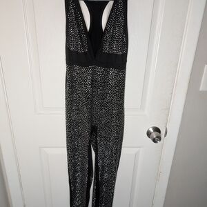 Black and Silver Studded Jumpsuit